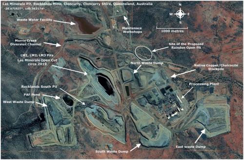 Aerial photograph showing detailed mine plan as it existed in 2019. (Author: silvia)