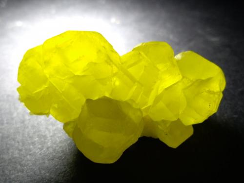 Sulphur<br />Cozzo Disi Mine, Casteltermini, Agrigento (Girgenti) Province, Sicily, Italy<br />42 x 23 mm<br /> (Author: Sante Celiberti)