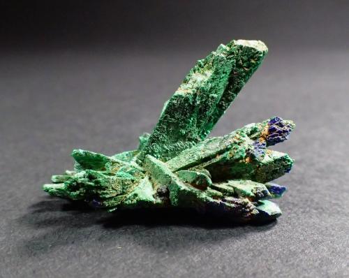 Malachite after Azurite<br />Touissit mining area, Touissit District, Jerada Province, Oriental Region, Morocco<br />39 mm x 34 mm x 26 mm<br /> (Author: Don Lum)