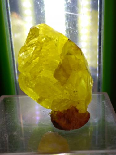 Sulphur<br />Cozzo Disi Mine, Casteltermini, Agrigento (Girgenti) Province, Sicily, Italy<br />30 x 22 mm<br /> (Author: Sante Celiberti)