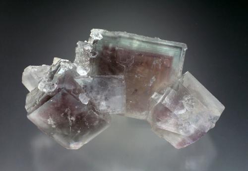 Fluorite and Quartz<br />Blackdene Mine, Ireshopeburn, Weardale, North Pennines Orefield, County Durham, England / United Kingdom<br />8x5x4 cm overall size<br /> (Author: Jesse Fisher)