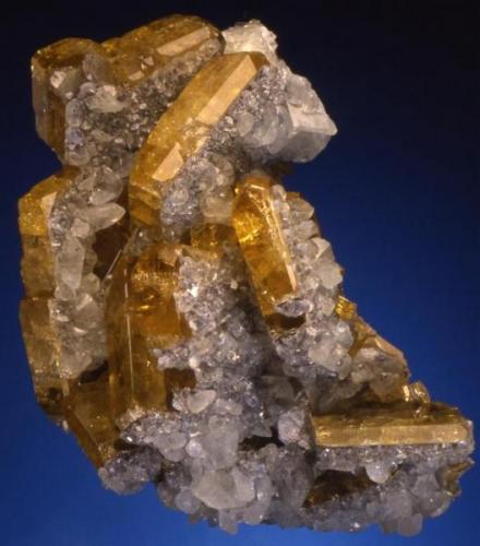 Meikle Mine Barite with Calcite personally collected by Casey Jones (large cabinet). Size: 12.5 cm (Author: GneissWare)