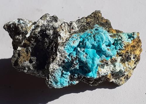 Chrysocolla<br />Yongping Mine, Yongping, Yanshan, Shangrao Prefecture, Jiangxi Province, China<br />3,5 x 2 cm<br /> (Author: Volkmar Stingl)