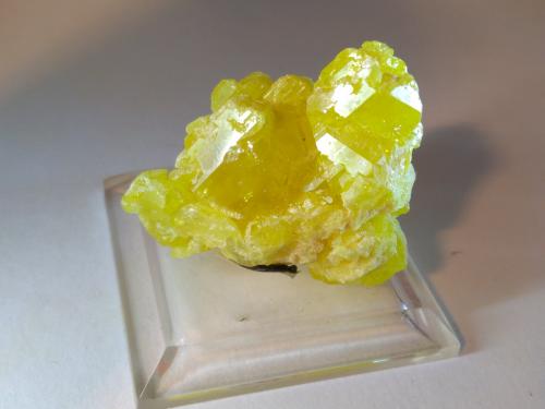 Sulphur<br />Cozzo Disi Mine, Casteltermini, Agrigento (Girgenti) Province, Sicily, Italy<br />38 x 32 mm<br /> (Author: Sante Celiberti)