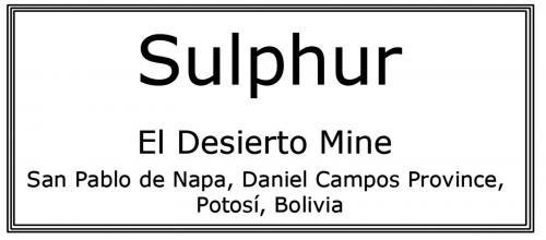 -<br />El Desierto Mine, San Pablo de Napa, Daniel Campos Province, Potosí Department, Bolivia<br /><br /> (Author: silvia)