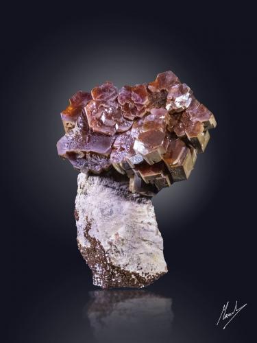 Vanadinite<br />Mibladen (distrito minero Mibladen), Midelt, Provincia Midelt, Región Drâa-Tafilalet, Marruecos<br />75 x 57 mm<br /> (Author: Manuel Mesa)