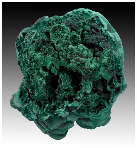 Malachite<br />Mindingi Mine (Mindigi Mine), Swambo, Kambove District, Katanga Copper Crescent, Katanga (Shaba), Democratic Republic of the Congo (Zaire)<br />11 cm x 10 cm x 6 cm<br /> (Author: silvia)