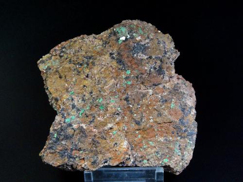Metazeunerita<br />Permiso de Investigación Anabel, Cerro de las Minas, Mérida, Comarca Tierra de Mérida - Vegas Bajas, Badajoz, Extremadura, España<br />8 x 8 cm.<br /> (Autor: Antonio P. López)