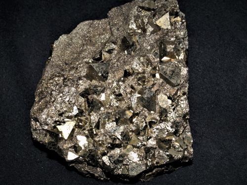 Pyrite (octahedral) with Magnetite and Pyrrhotite<br />Coleman Mine, Levack Township, Sudbury District, Ontario, Canada<br />11.5x10x3.2 cm''s<br /> (Author: Joseph DOliveira)