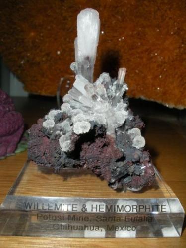 Willemite and Hemimorphite, small cabinet size. (Author: Gail)