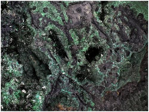 Malachite, Cuprite<br />Musonoi Mine, Kolwezi, Kolwezi District, Lualaba, Katanga Copper Crescent, Katanga (Shaba), Democratic Republic of the Congo (Zaire)<br />10 cm x 8 cm x 6 cm<br /> (Author: silvia)