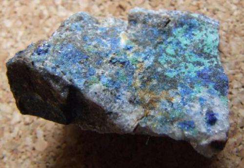 Azurite from Bowland Forest near my house 20 x 20 mm (Author: nurbo)