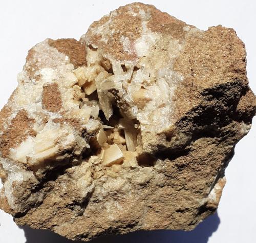Aragonite, Magnesite, Baryte<br />Magnesite deposit, Bürglkopf, Hochfilzen, Kitzbühel District, North Tyrol, Tyrol/Tirol, Austria<br />9 x 9 cm<br /> (Author: Volkmar Stingl)