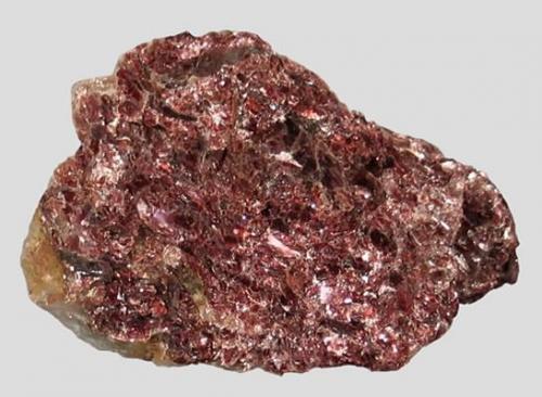 Red (rose) muscovite from North Bay, Nipissing District, Ontario, Canada.  8 x 5.5 x 3 cm.  Wonderful color! (Author: Tracy)