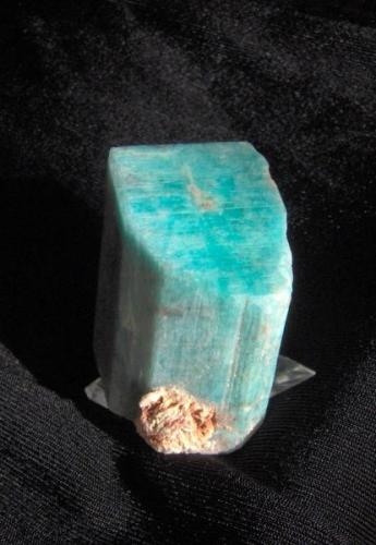 Microcline var. amazonite<br />Zona Crystal Peak, Condado Teller, Colorado, USA<br />3.0 x 6.0 cm<br /> (Author: Linda Smith)