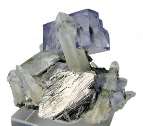 Fluorite, quartz, arsenopyrite
Yaogangxian Mine, Yizhang, Chenzhou, Hunan, China (Author: Carles Millan)