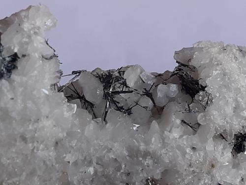 Stibnite, Quartz<br />Alto do Sobrido Mine, Meires, Gondomar, Porto District, Porto Metropolitan Area, Norte, Portugal<br />3 x 2 cm<br /> (Author: Volkmar Stingl)