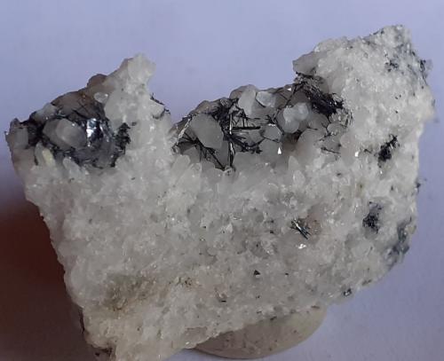 Stibnite, Quartz<br />Mina Alto do Sobrido, Meires, Gondomar, Distrito Porto, Área Metropolitana do Porto, Norte, Portugal<br />3 x 2 cm<br /> (Author: Volkmar Stingl)