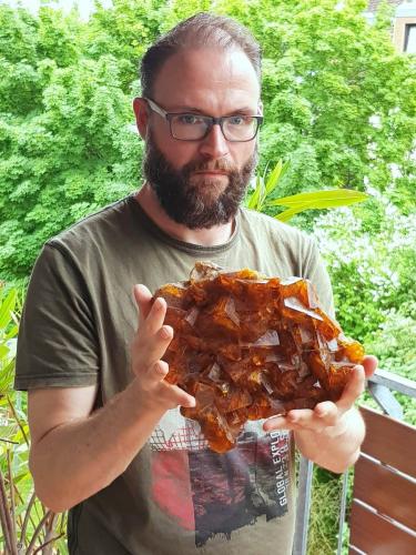 Fluorite<br />Wölsendorf Mining District, Upper Palatinate/Oberpfalz, Bavaria/Bayern, Germany<br />Specimen size 25 x 21 cm, largest crystal 5 cm<br /> (Author: Tobi)