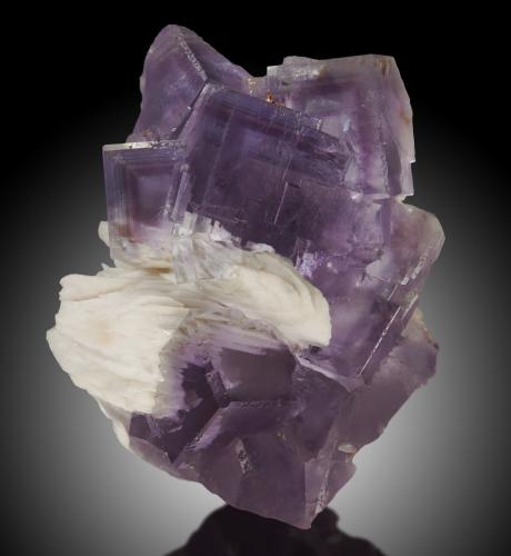 Fluorita, Barita<br />La Cabaña, Valdelmar, zona minera de Berbes, Berbes, Ribadesella, Comarca Oriente, Principado de Asturias (Asturias), España<br />12x8cm, arista 3cm<br /> (Autor: Raul Vancouver)
