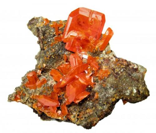 Wulfenite
Red Cloud Mine, Silver District, Trigo Mts, La Paz Co., Arizona, USA (Author: Carles Millan)