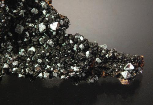 Cuprite on Goethite<br />Czar Mine, Copper Queen Mine, Queen Hill, Bisbee, Warren District, Mule Mountains, Cochise County, Arizona, USA<br />6.0 x 3.5 x 2.4 cm<br /> (Author: Michael Shaw)