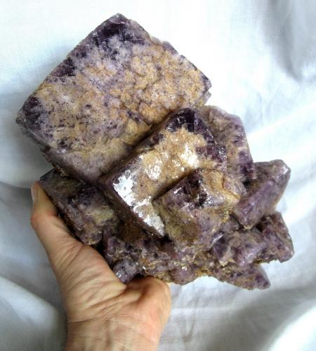 Fluorite, chalcopyrite<br />Weardale, North Pennines Orefield, County Durham, England / United Kingdom<br />Specimen size 24 x 16 cm, largest crystal 11 cm<br /> (Author: Tobi)