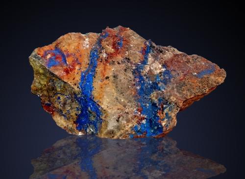 Azurite<br />Cerro Minado, Huércal-Overa, Comarca Levante Almeriense, Almería, Andalusia, Spain<br />63 mm x 108 mm x 54 mm<br /> (Author: Firmo Espinar)