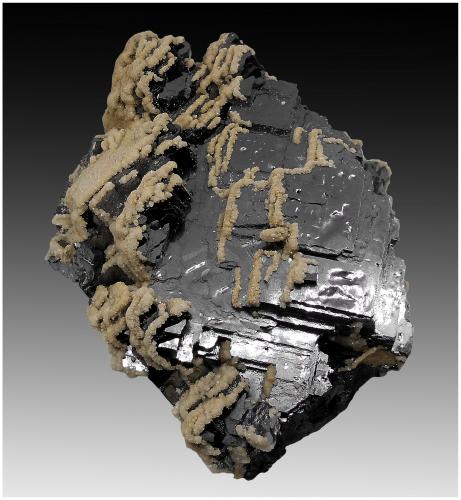 Galena, Calcite<br />Krushev dol Mine, Madan mining area, Rhodope Mountains, Smolyan Oblast, Bulgaria<br />140 mm x 110 mm x 100 mm<br /> (Author: silvia)