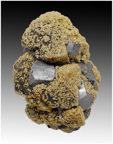 Galena with Dolomite (variety Fe-bearing dolomite)<br />Turt Mine, Turt, Negresti-Oas, Oas Mountains, Satu Mare, Romania<br />110 mm x 80  mm x 60 mm<br /> (Author: silvia)