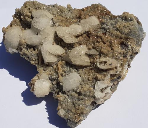 Calcite, Siderite<br />Cavnic mining area, Cavnic, Maramures, Romania<br />10 x 9 cm<br /> (Author: Volkmar Stingl)