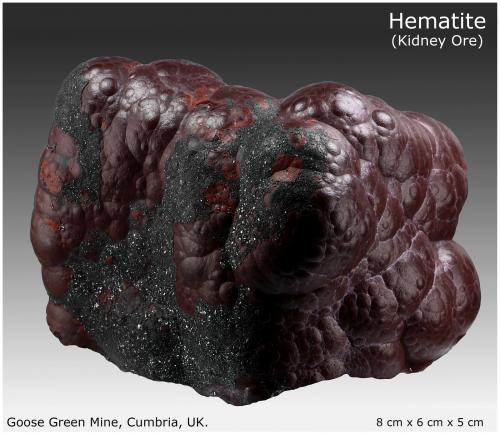 Hematite<br />Goose Green Mine, Frizington, Arlecdon & Frizington, Copeland, West Cumberland Iron Field, former Cumberland, Cumbria, England / United Kingdom<br />8 cm x 6 cm x 5 cm<br /> (Author: silvia)