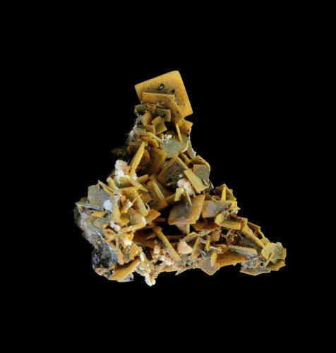 Wulfenita<br />El Centenillo Mine, Cortijo del Humo, Cerro de las Minas, Albuñuelas, Comarca Valle de Lecrín, Granada, Andalusia, Spain<br />Agregado de 5x5cm, cristales de hasta 1,2cm.<br /> (Autor: DAni)