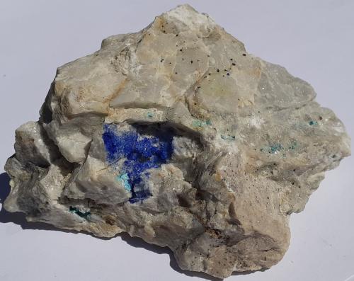 Azurite, Malachite, Dolomite<br />Ringenwechsel Mining District, Troi, District Schwaz, Inn Valley, North Tyrol, Tyrol/Tirol, Austria<br />9 x 7 cm<br /> (Author: Volkmar Stingl)