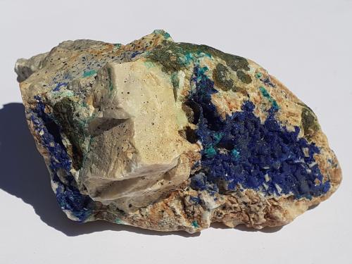 Azurite, Malachite, Dolomite,Tetrahedrite series<br />Ringenwechsel Mining District, Troi, District Schwaz, Inn Valley, North Tyrol, Tyrol/Tirol, Austria<br />7 x 5 cm<br /> (Author: Volkmar Stingl)
