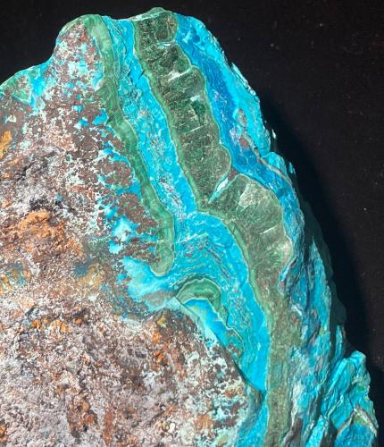 Chrysocolla, Malachite<br />Lupoto Mine, Kakumba, Kipushi, Katanga Copper Crescent, Katanga (Shaba), Democratic Republic of the Congo (Zaire)<br />305 mm X 195 mm X 124 mm<br /> (Author: Robert Seitz)