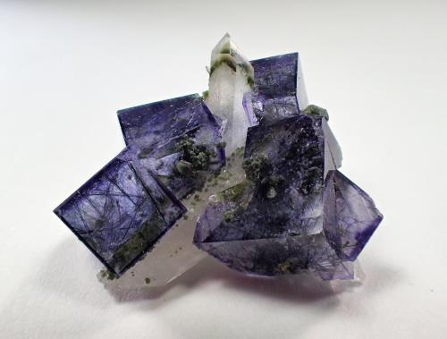 Fluorite, Boulangerite, Quartz, Chalcopyrite<br />Yaogangxian Mine, Yizhang, Chenzhou Prefecture, Hunan Province, China<br />30 mm x 27 mm<br /> (Author: Don Lum)