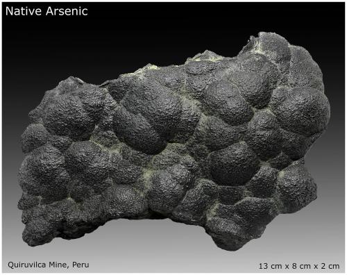 Arsenic<br />Quiruvilca Mine (La Libertad Mine), Quiruvilca District, Santiago de Chuco Province, La Libertad Department, Peru<br />13 cm x 8 cm x 2 cm<br /> (Author: silvia)