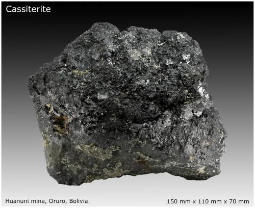 Cassiterite<br />Huanuni Mine, Huanuni, Dalence Province, Oruro Department, Bolivia<br />150 mm x 110 mm x 70 mm<br /> (Author: silvia)