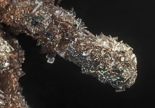 Barite, Stibnite<br />Roata Mine, Cavnic mining area, Cavnic, Maramures, Romania<br /><br /> (Author: am mizunaka)