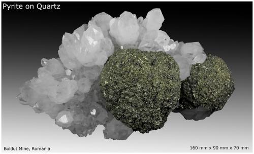 Pyrite, Quartz<br />Boldut Mine, Cavnic mining area, Cavnic, Maramures, Romania<br />160 mm x 90 mm x 70 mm<br /> (Author: silvia)