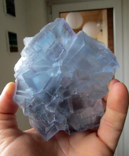 Fluorite<br />La Viesca Mine, La Collada mining area, Huergo, Siero, Comarca Oviedo, Principality of Asturias (Asturias), Spain<br />Specimen size 10,5 cm<br /> (Author: Tobi)