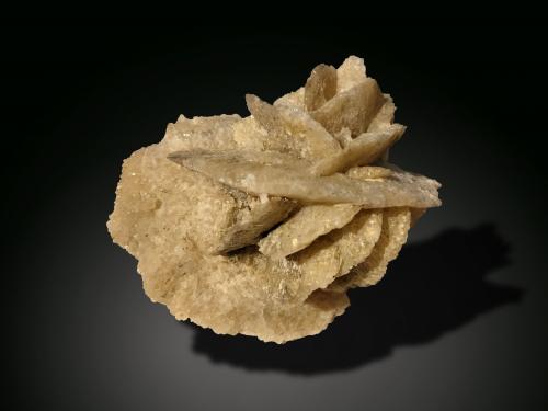 Calcite after Gypsum<br />De Los Cazadores Ravine, Rivas-Vaciamadrid, Comarca Área metropolitana de Madrid, Community of Madrid, Spain<br />75 mm x 63 mm x 62 mm<br /> (Author: Firmo Espinar)
