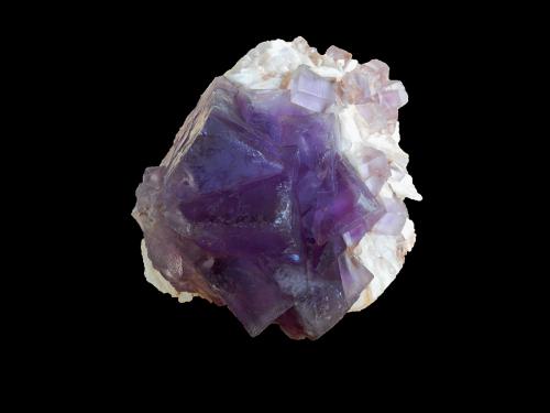 Fluorite and Baryte<br />Berbes mining area, Berbes, Ribadesella, Comarca Oriente, Principality of Asturias (Asturias), Spain<br />120 mm x 120 mm x 90 mm<br /> (Author: Dany Mabillard)