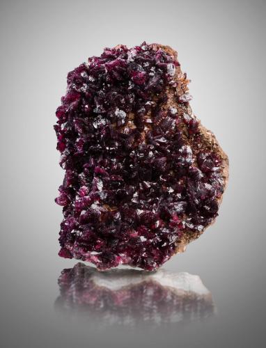 Roselite<br />Distrito minero Bou Azzer, Región Drâa-Tafilalet, Marruecos<br />8 x 4 x 10 cm / main crystal: 1.1 cm<br /> (Author: MIM Museum)