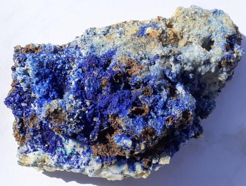 Azurite<br />Lilien adit, Kleinkogel, St Gertraudi, Brixlegg, Kufstein District, Inn Valley, North Tyrol, Tyrol/Tirol, Austria<br />9,5 x 5,5 cm.<br /> (Author: Volkmar Stingl)