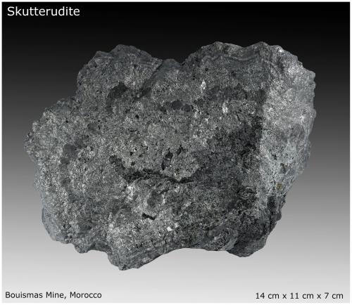 Skutterudite<br />Bouismas Mine, Agdz, Bou Azzer mining district, Zagora Province, Drâa-Tafilalet Region, Morocco<br />140 mm x 110 mm x 70 mm<br /> (Author: silvia)