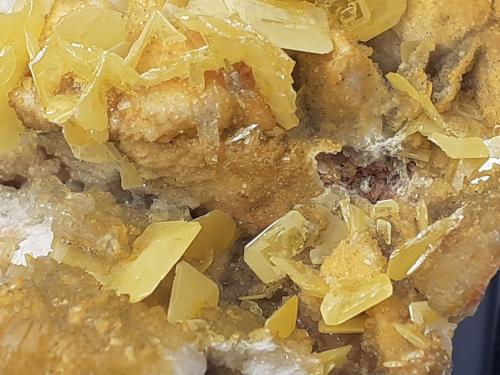 Wulfenite<br />Stefanie Mine, Bleiberg mining area, Bad Bleiberg, Villach-Land District, Carinthia/Kärnten, Austria<br />6 x 6 cm<br /> (Author: Volkmar Stingl)