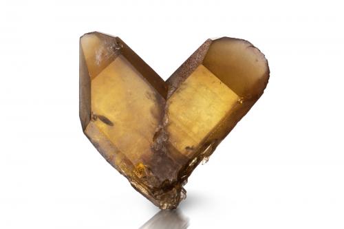 Quartz (variety citrine)<br />Mansa District, Luapula Province, Zambia<br />5 x 1.5 x 5 cm<br /> (Author: MIM Museum)