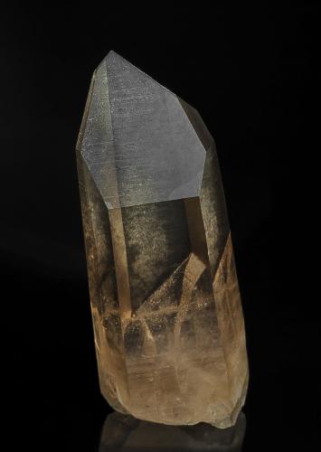 Quartz (variety smoky quartz)<br />Saline Valley, Inyo County, California, USA<br />9.8 x 3.2 cm<br /> (Author: am mizunaka)
